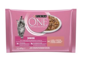 Purina One Junior Lachs & Karotten 4er