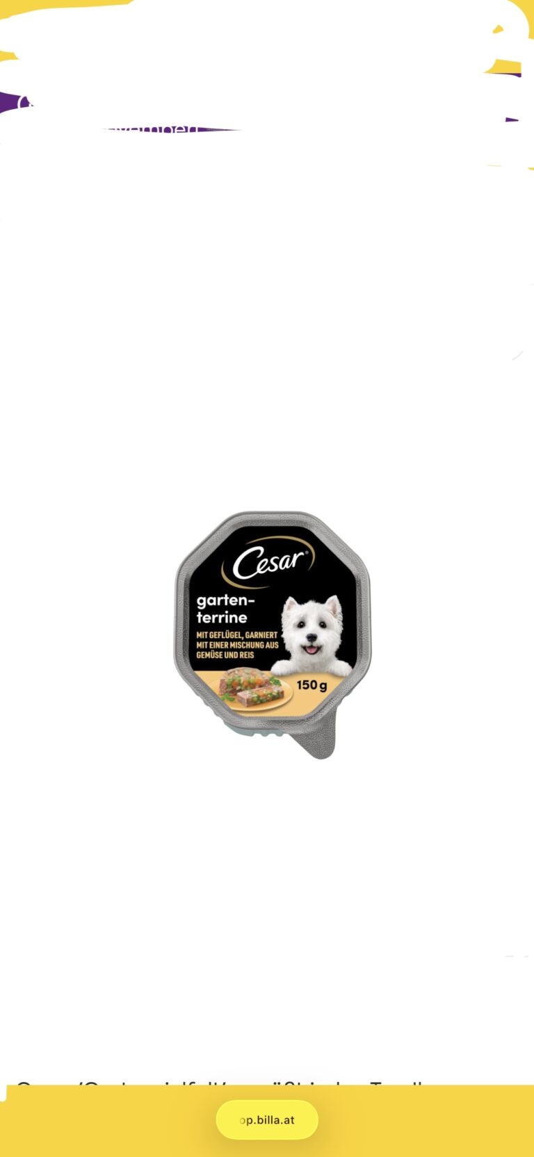 Cesar Garten-Terrine mit Geflügel & buntem Gemüse 150 g