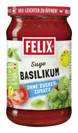 Felix Sugo Basilikum ohne Zuckerzusatz 360g