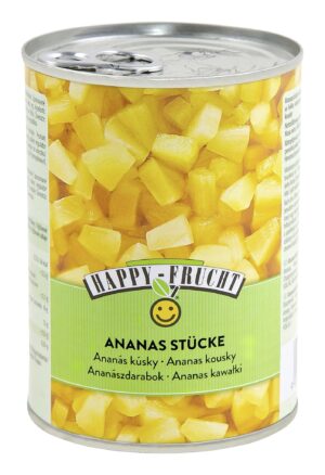 Happy Frucht Ananas Stücke leicht gezuckert 580ml