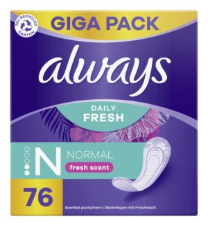 Always SE Daily Fresh normal mit Frischeduft Gigapack 76Stk