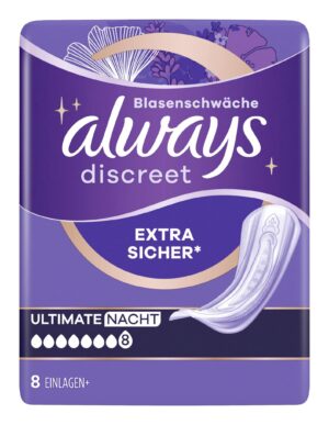 Always Discreet Inkontinenz Ultimate Nacht 8Stk