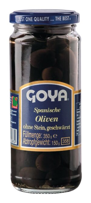 Goya Oliven ohne Stein geschwärzt 350g