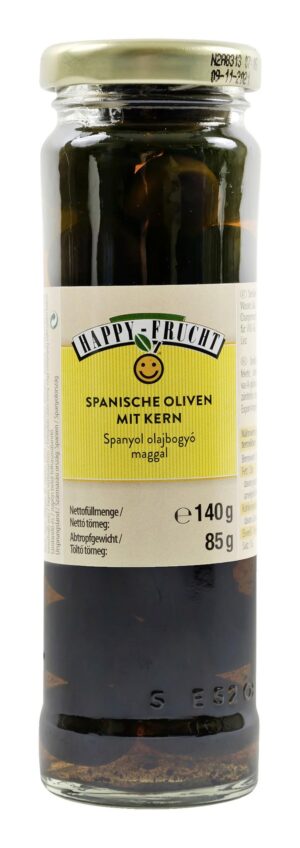 Happy Frucht Oliven schwarz mit Kern 140g