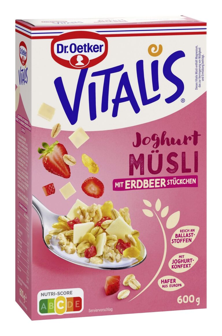 Dr. Oetker Vitalis Joghurt-Müsli mit Erdbeerstücken 600g