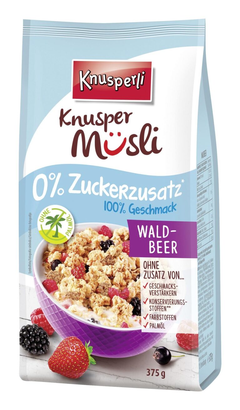 Knuspermüsli Waldbeere 0% ZZ Knusperli 375g