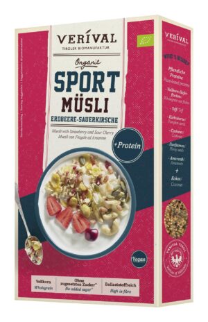 Verival Müsli Bio Sport Erdbeere-Sauerkirsche 300g