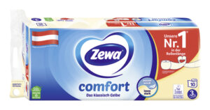 Zewa Toilettenpapier Comfort gelb 3-lagig 10 x 150 Blatt