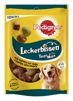 Pedigree Hundesnack Leckerbissen Kau – Happen mit Huhn 130g