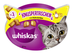 Whiskas Katzensnack Knuspertaschen mit Huhn & Käse 60g