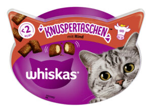 Whiskas Katzensnack Knuspertaschen mit Rind 60g