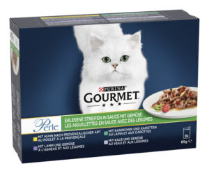 Gourmet Perle Katzenfutter Erlesene Streifen mit Gemüse  8 x 85g