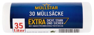 Müllstar Müllsäcke weiß 35L 30 Stück