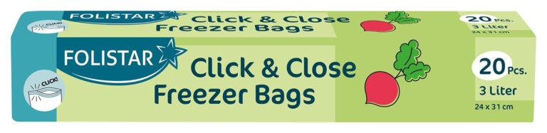 Folistar Gefrierbeutel Click & Close 3L 20 Stück