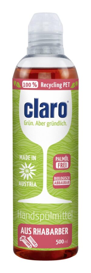 Claro Öko Handgeschirrspülmittel Rhabarber 500ml