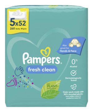 Pampers Feuchttücher fresh clean 5 x 52 Stück