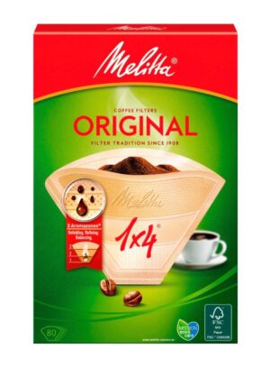 Melitta Filterpapier 1 x 4 naturbraun 80 Stück